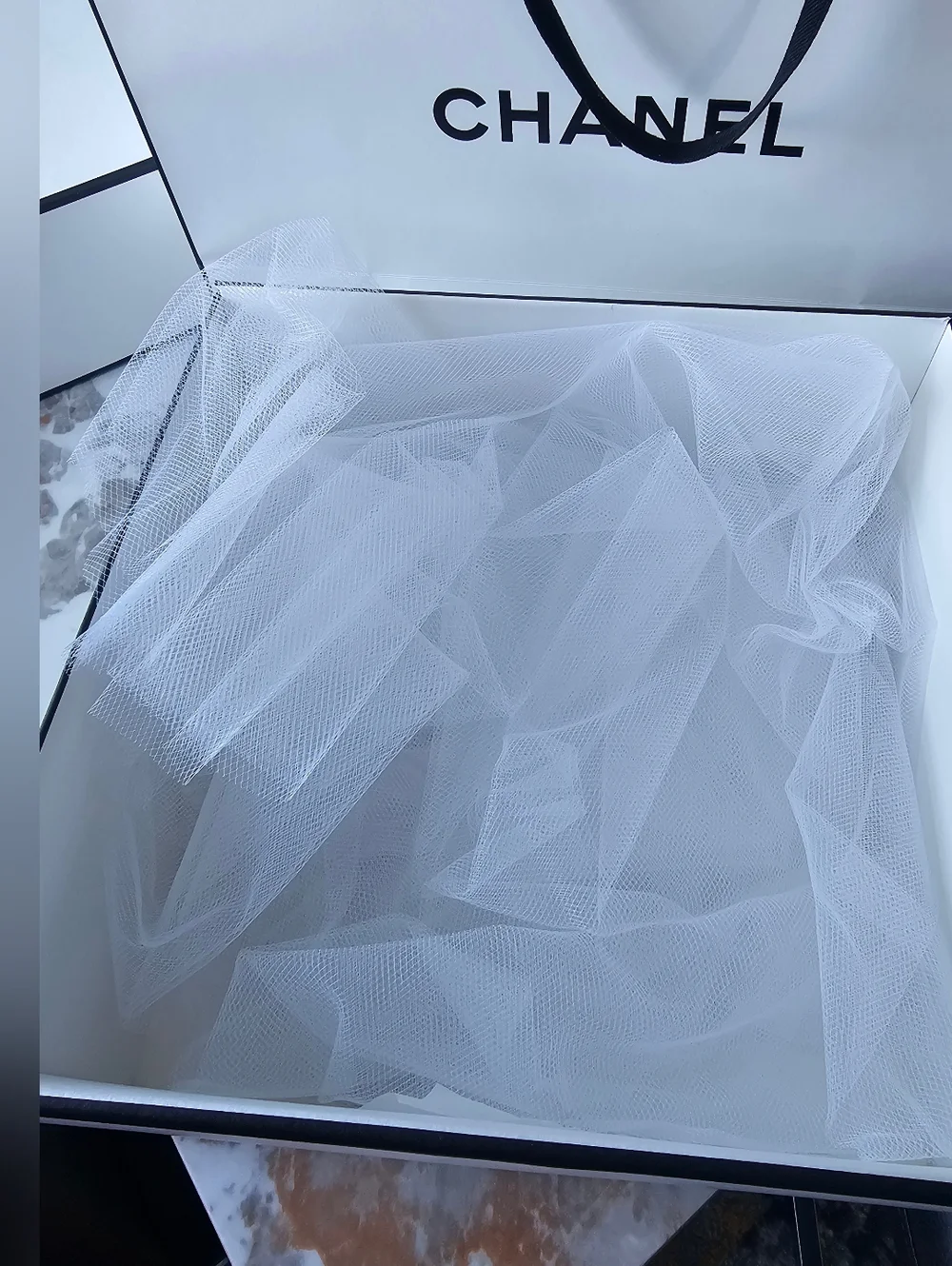 Chanel White Logo Gift Box